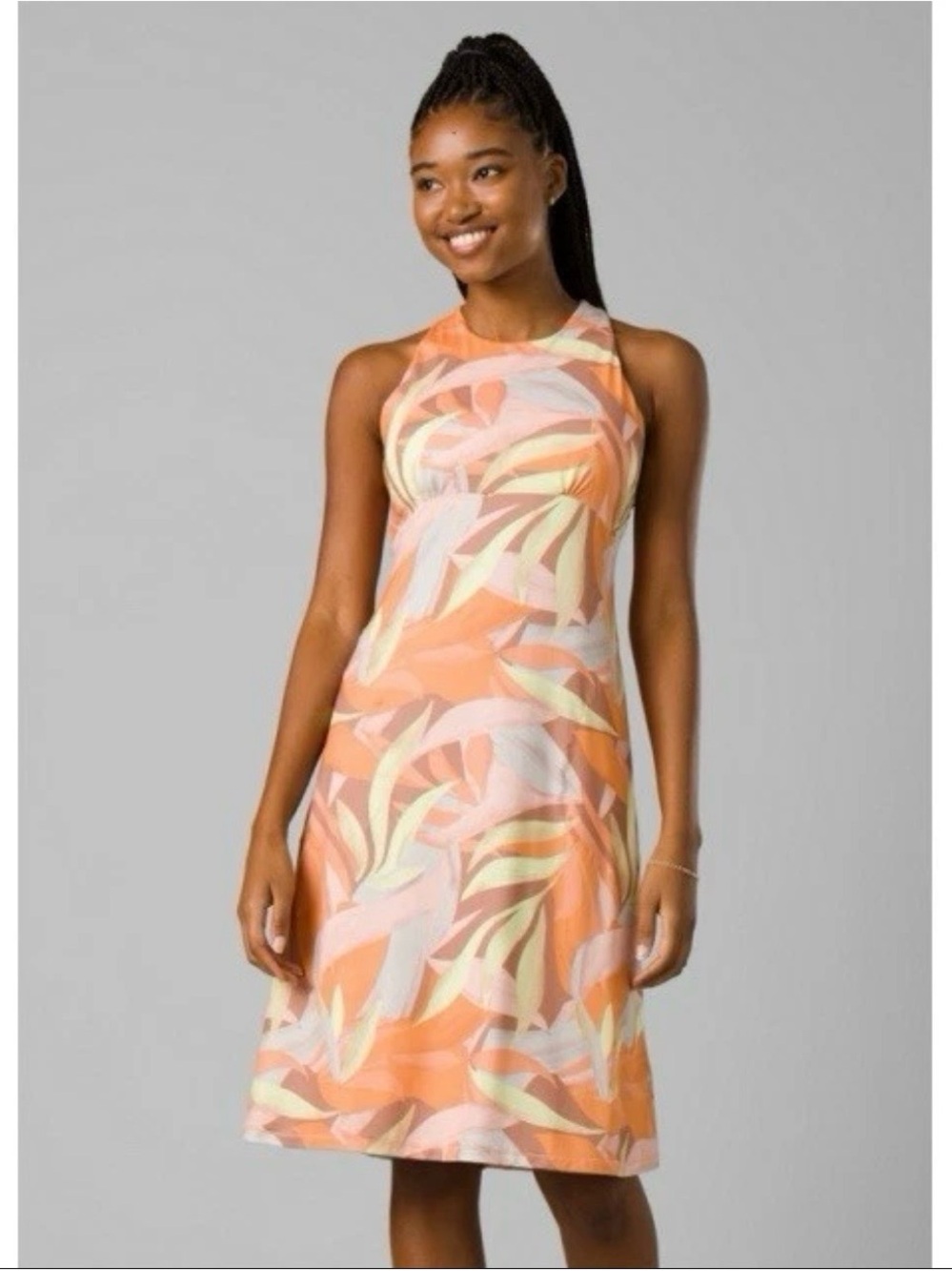Prana Jewel Lake Solstice Tropics Midi dress, Size Medium